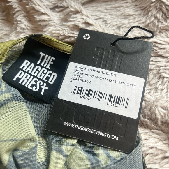 Ragged Priest Lime/Black Holey Mesh Dress - Size 8 NWT - Picture 3 of 3